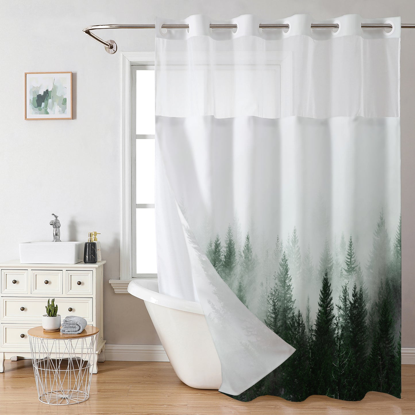 Forest pattern shower curtain（72in*75in）