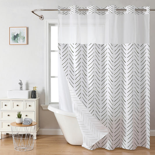 Line pattern shower curtain（72in*75in）