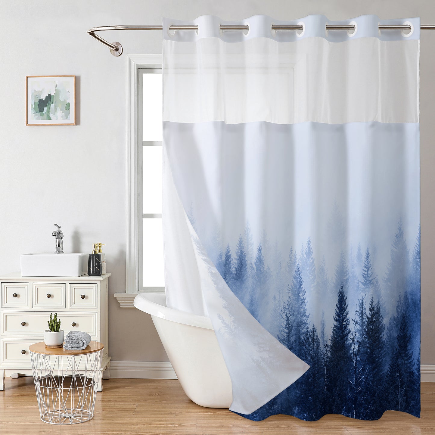 Forest pattern shower curtain（72in*75in）