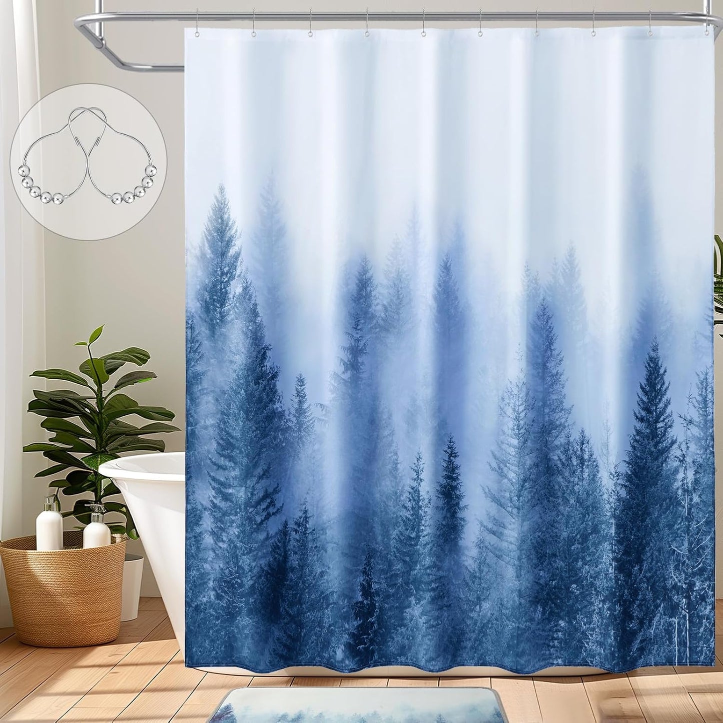 Forest pattern shower curtain（72in*75in）