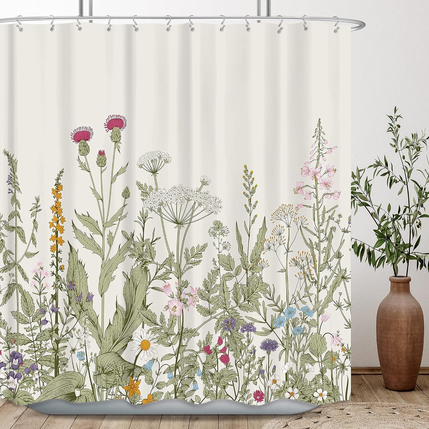 Floral pattern shower curtain（72in*75in）